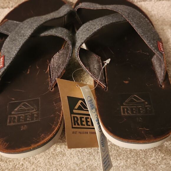 Reef Men\'s Voyage Crossover Brown & Gray Sandals Size 10 NWT main image 6